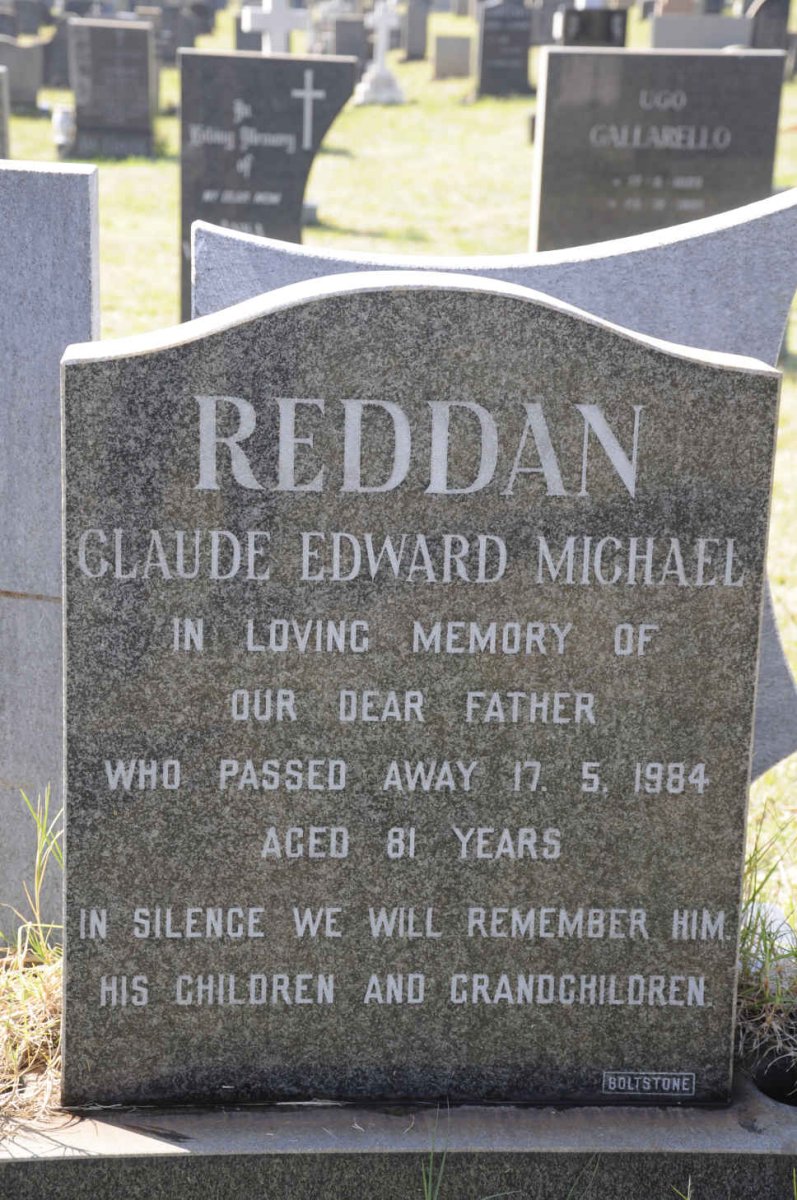 REDDAN Claude Edward Michael -1984