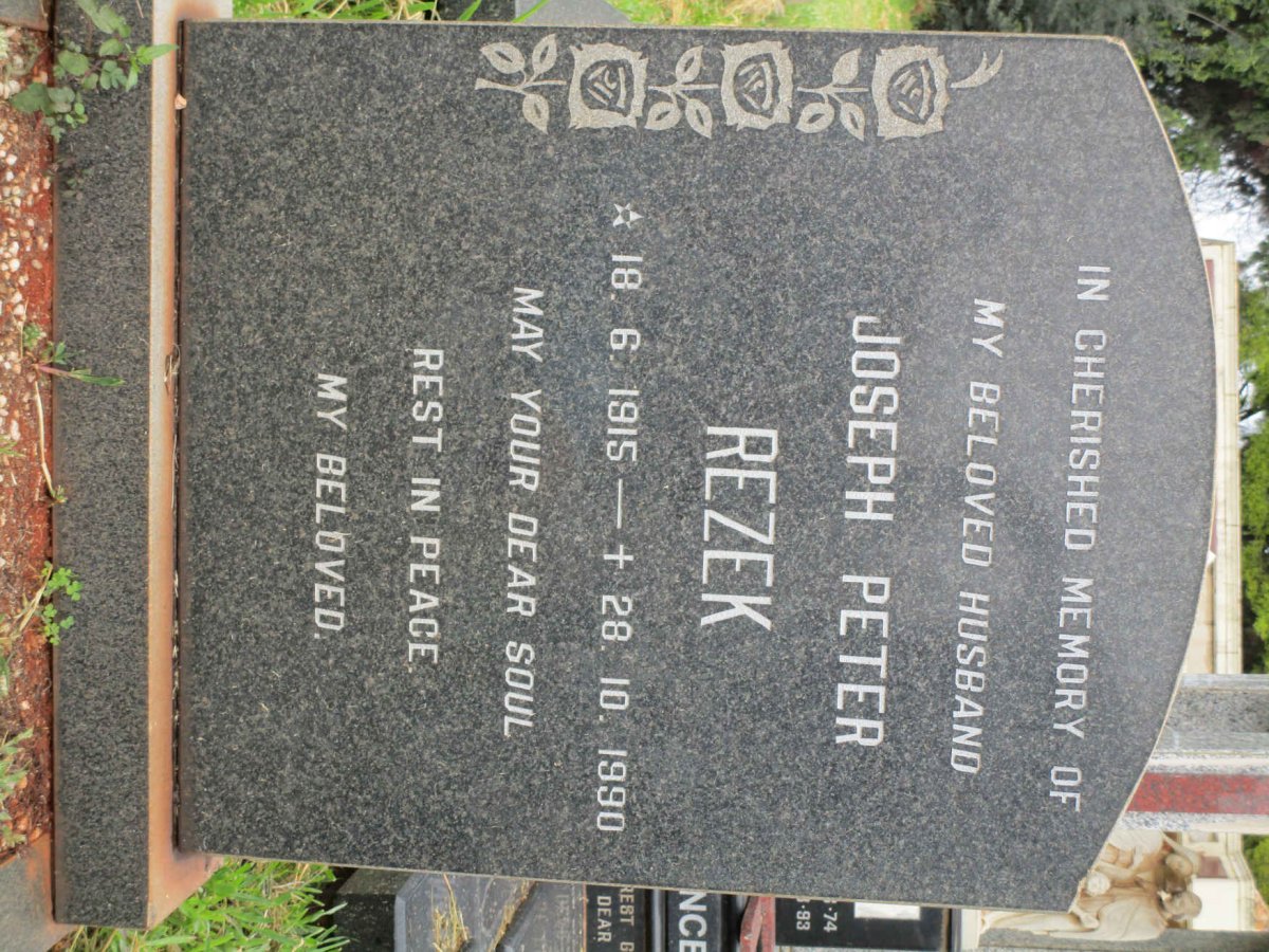 REZEK Joseph Peter 1915-1990
