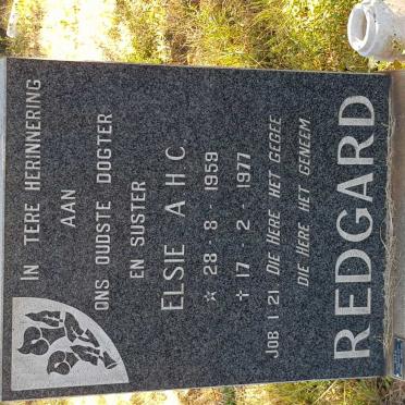 REDGARD Elsie A.H.C. 1959-1977