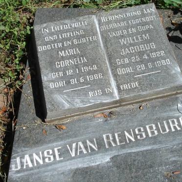 RENSBURG Willem Jacobus, Janse van 1922-1980 :: JANSE VAN RENSBURG Maria Cornelia 1949-1966