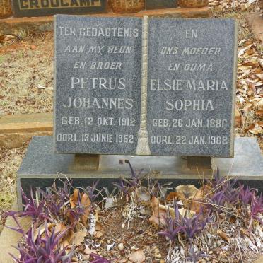 RENSBURG Elsie Maria Sophia, Janse van 1886-1968 :: JANSE VAN RENSBURG Petrus Johannes 1912-1952