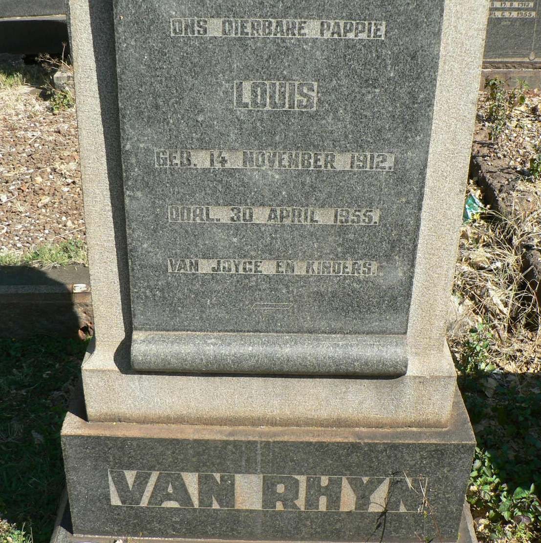 RHYN Louis, van 1912-1955