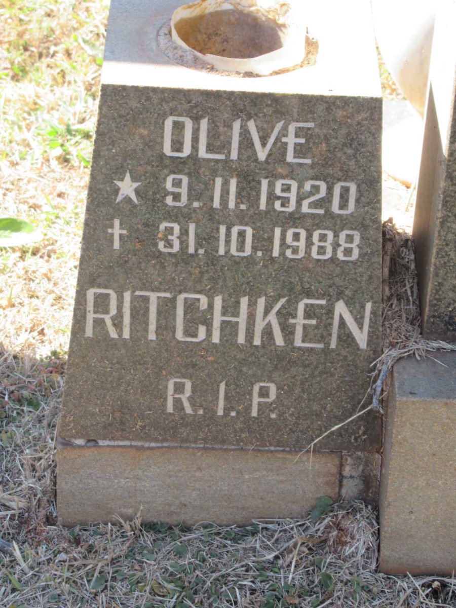 RITCHKEN Olive 1920-1988
