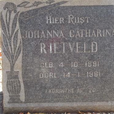 RIETVELD Johanna Catharina 1891-1961