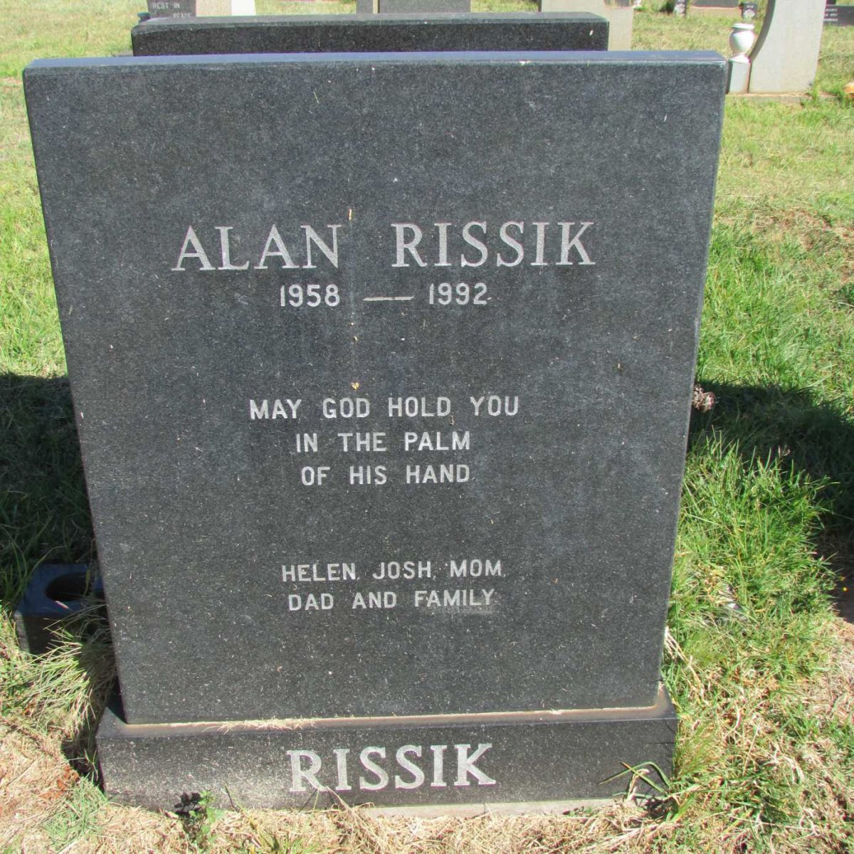 RISSIK Alan 1958-1992