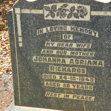 RICHARDS Johanna Adriana -1943