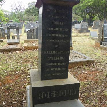 ROSSOUW Nicolas 1883-1952 &amp; Helena Susanna Magretha 1884-1956