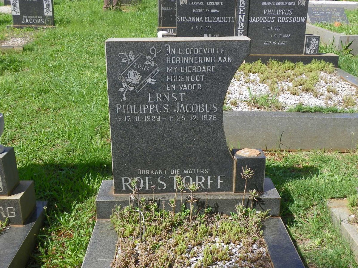 ROESTORFF Ernst Philippus Jacobus 1929-1975