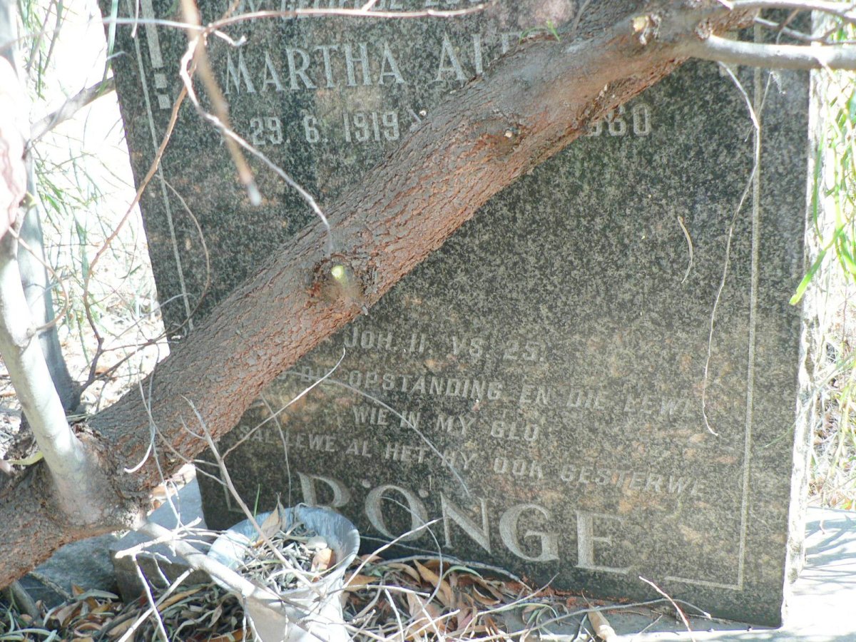RONGE Martha Aletta 1919-1960