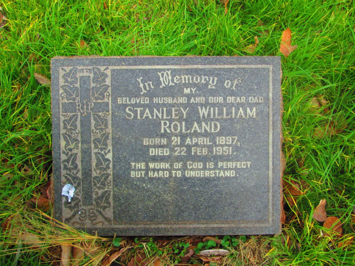 ROLAND Stanley William 1897-1951