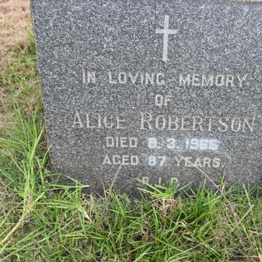 ROBERTSON Alice -1966