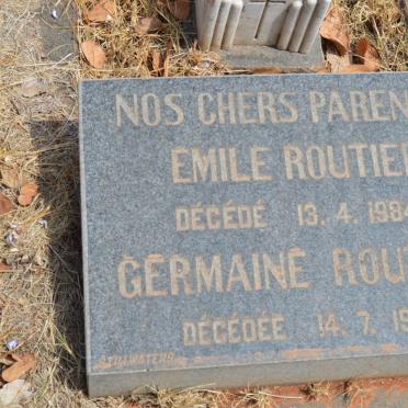 ROUTIER Emile -1984 &amp; Germaine -1991