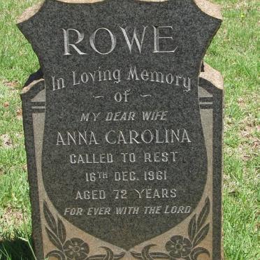 ROWE Anna Carolina -1961