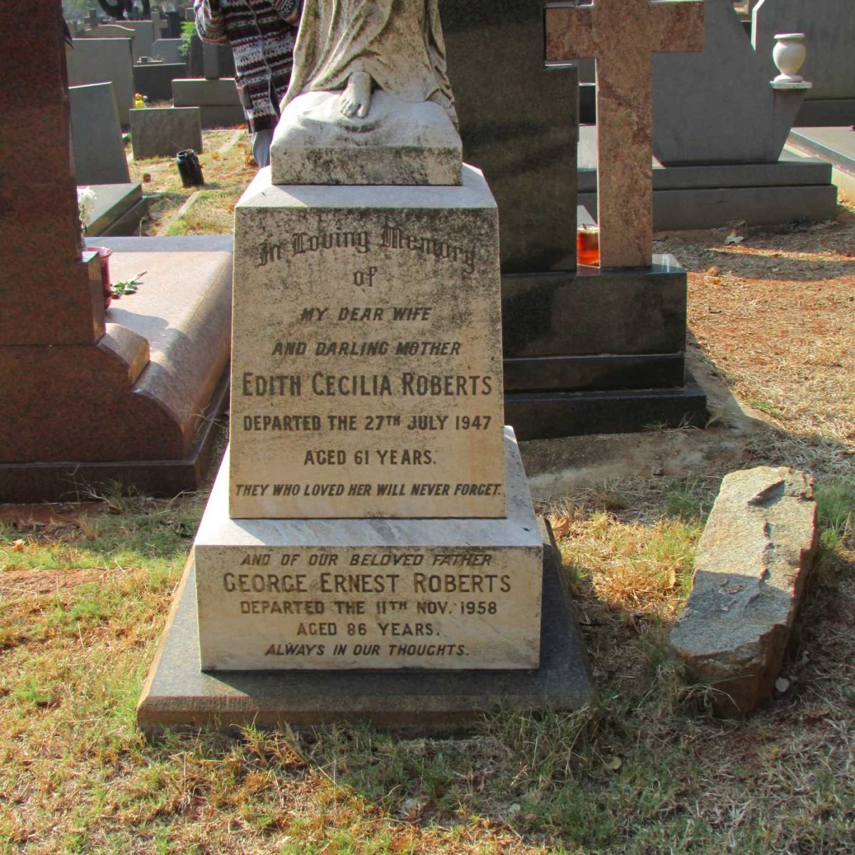 ROBERTS George Ernest -1958 &amp; Edith Cecilia -1947