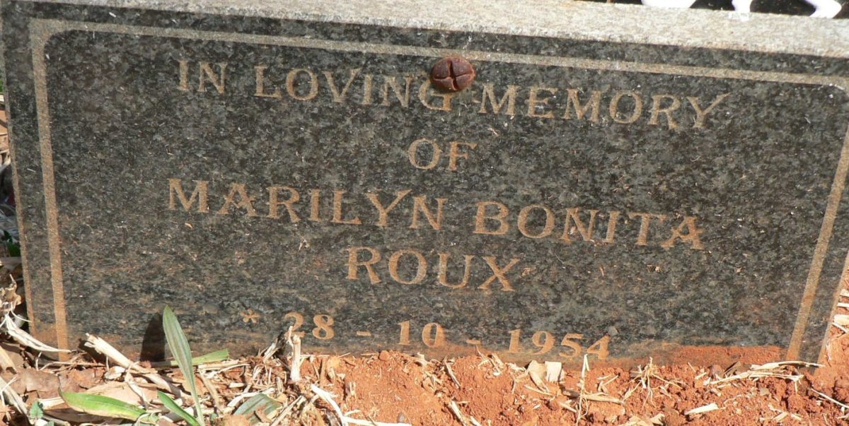 ROUX Marilyn Bonita 1954-?