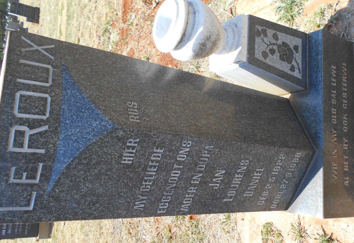 ROUX Jan Lourens Daniel, le 1922-1988