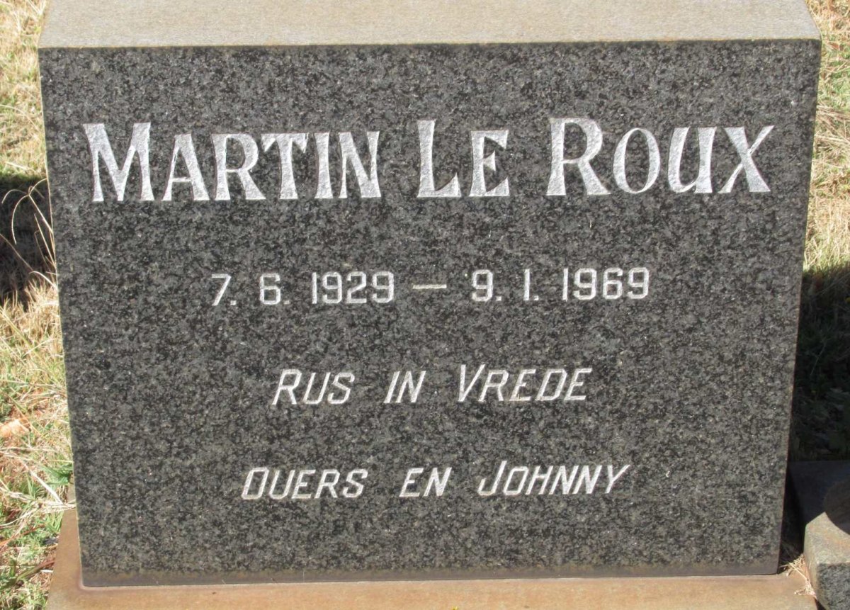 ROUX Martin, le 1929-1969