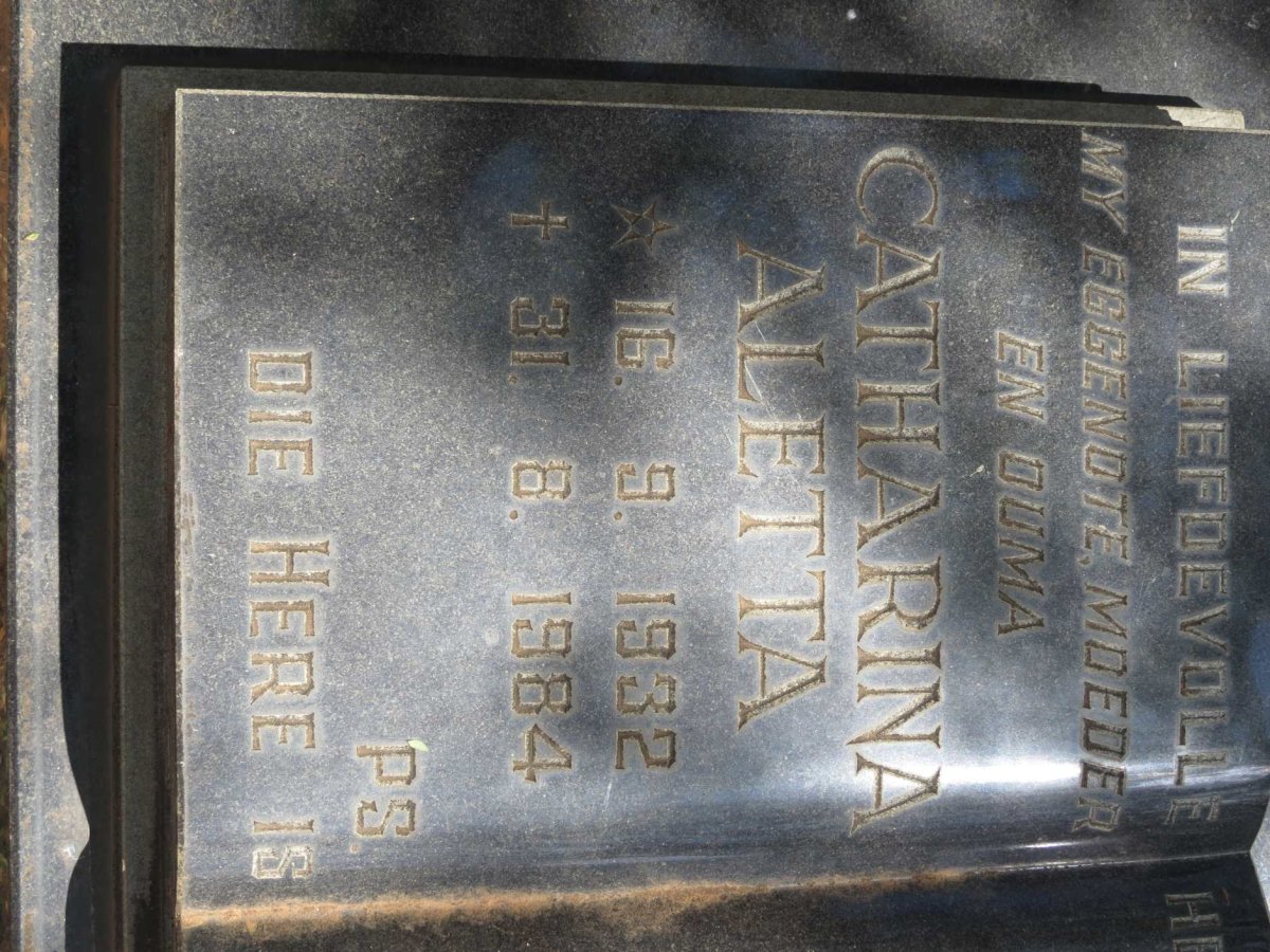 ROOYEN Edward Johannes, van 1929- &amp; Catharina Aletta 1932-1984