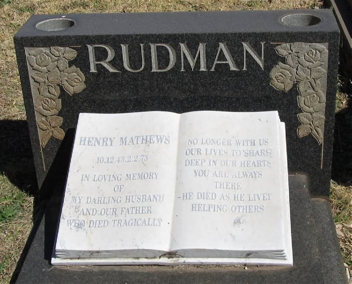 RUDMAN Henry Mathews 1943-1973