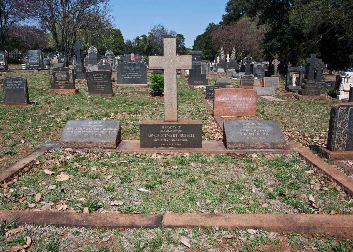 RUSSELL Arthur 1867-1956 &amp; Agnes Stewart 1877-1956 :: RUSSELL Aidan Stewart 1916-1941