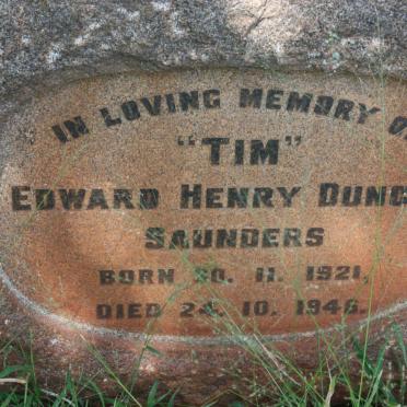 SAUNDERS Edward Henry Duncan 1921-1946