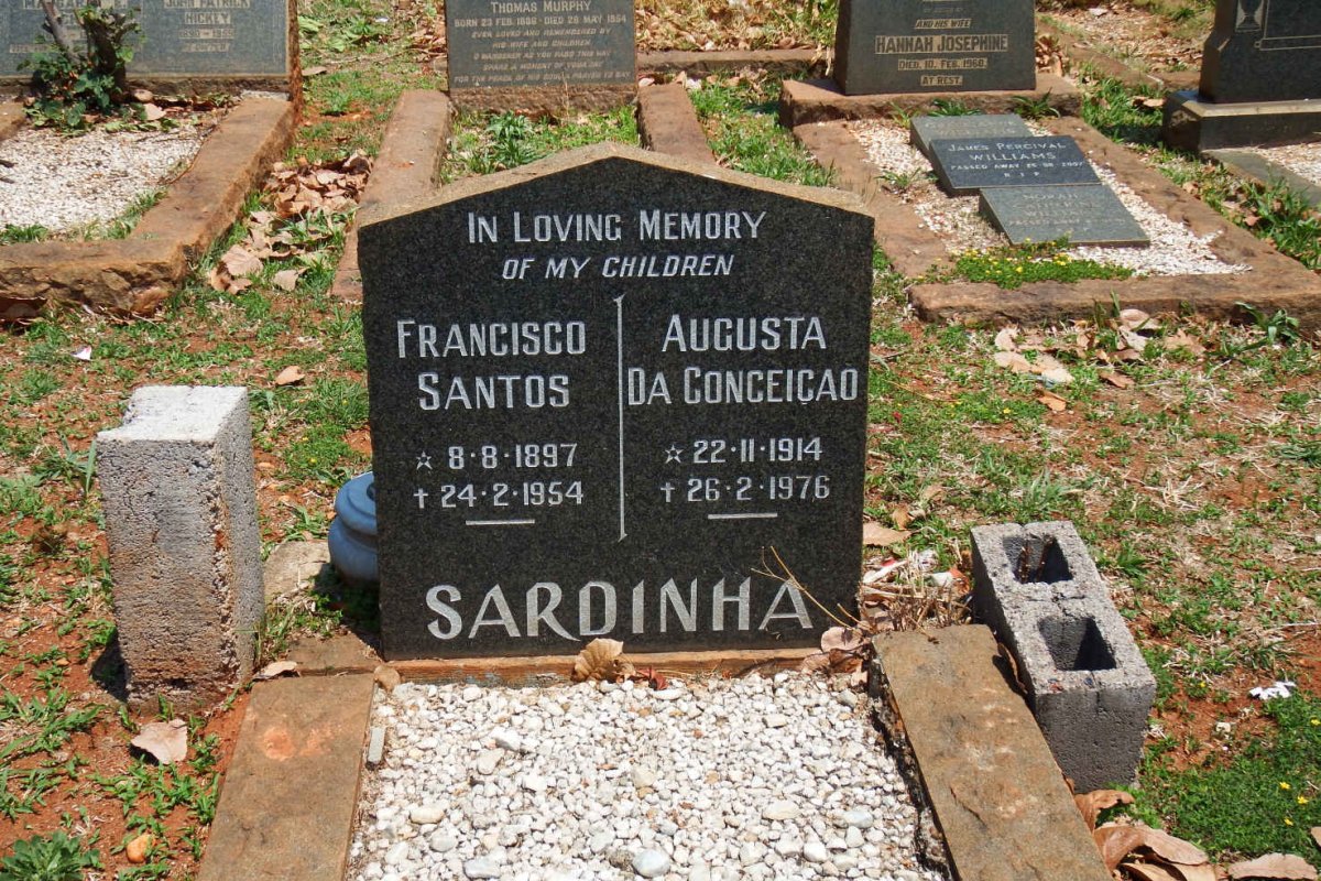 SARDINHA Francisco Santos 1897-1954 :: SARDINHA  Augusta Da Conceicao 1914-1976