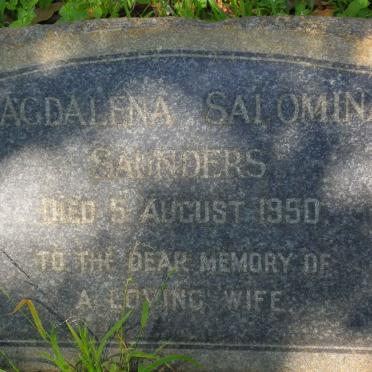 SAUNDERS Magdalena Salomina -1950
