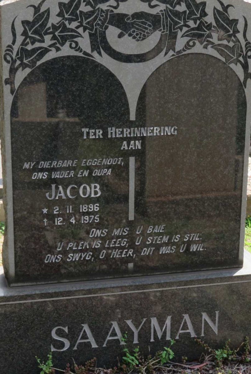 SAAYMAN Jacob 1896-1975