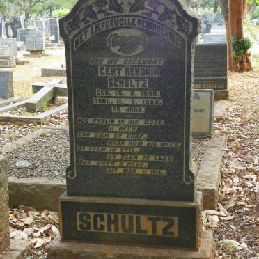SCHULTZ Gert Hendrik 1896-1952