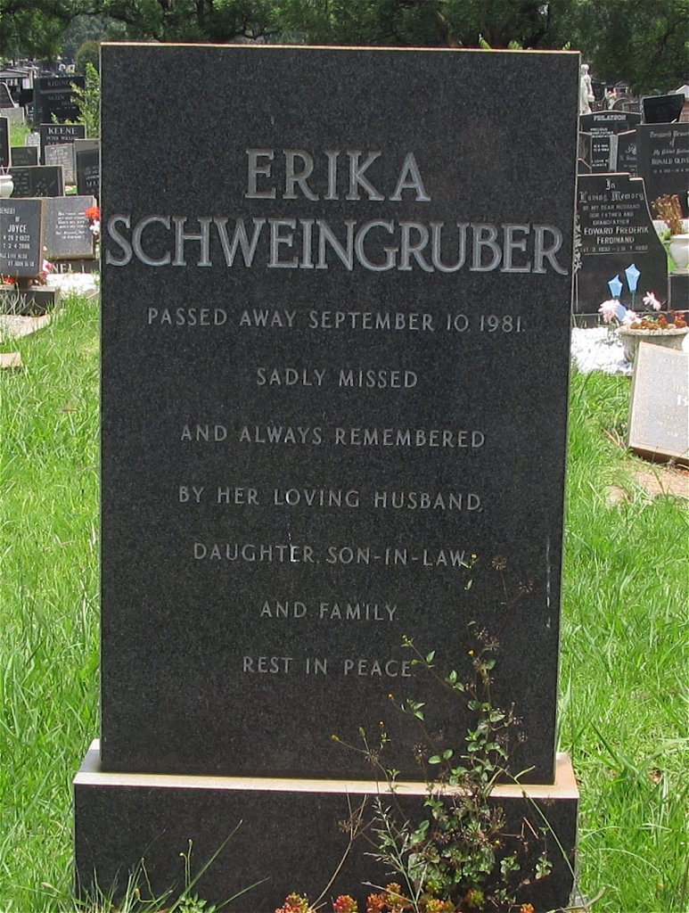 SCHWEINGRUBER Erika -1981