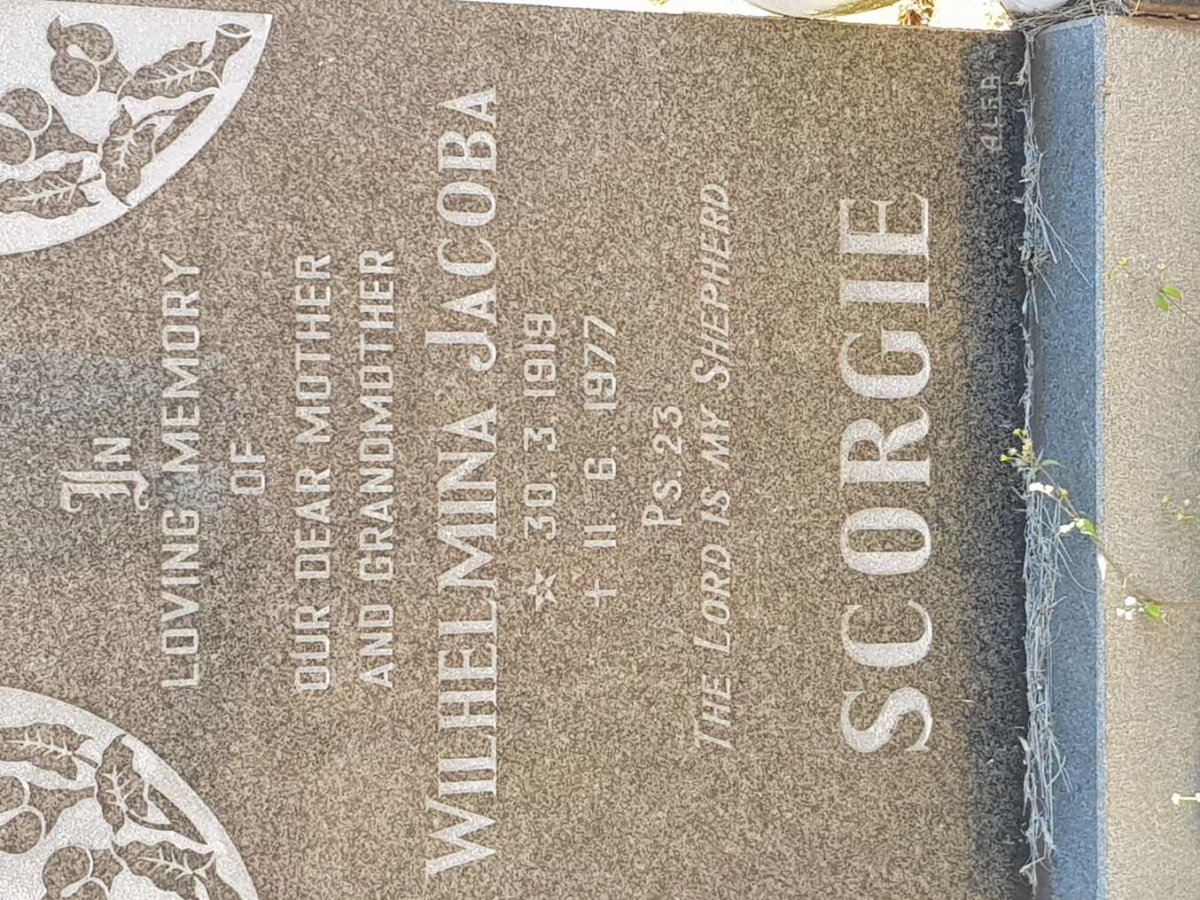 SCORGIE Wilhelmina Jacoba 1919-1977