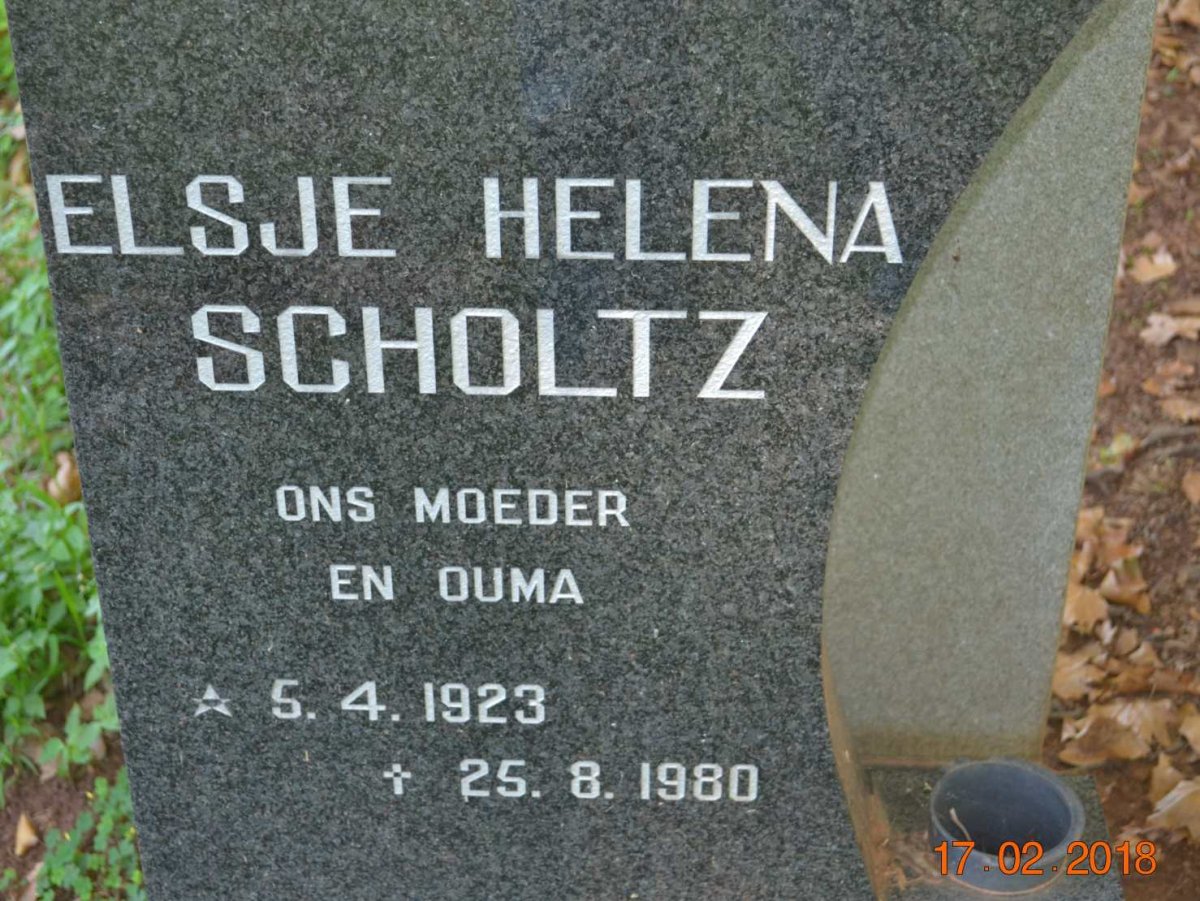SCHOLTZ Elsje Helena 1923-1980