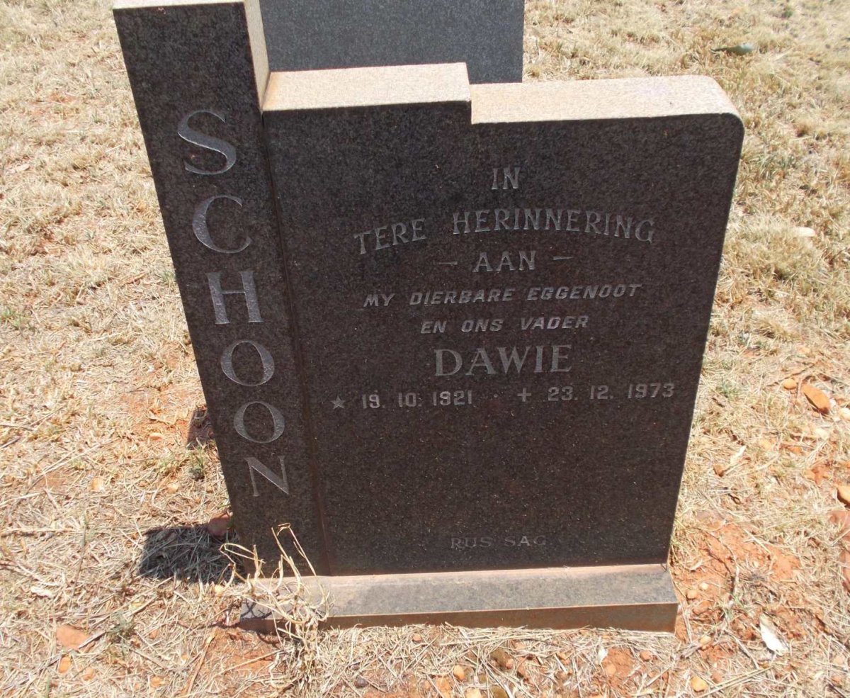 SCHOON Dawie 1921-1973