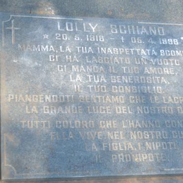 SCHIANO Giuseppe -1955 :: SCHIANO Lolly 1918-1998