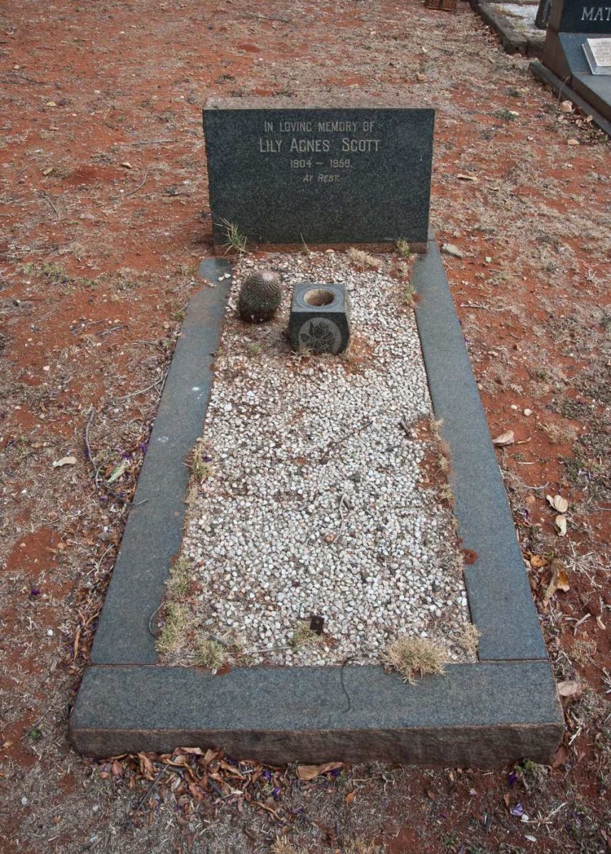 SCOTT Lily Agnes 1904-1959
