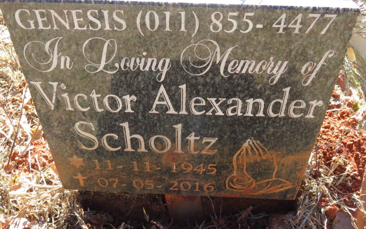 SCHOLTZ Victor Alexander 1945-2016