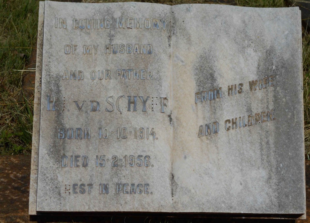 SCHYFF H.J., v.d. 1914-1956