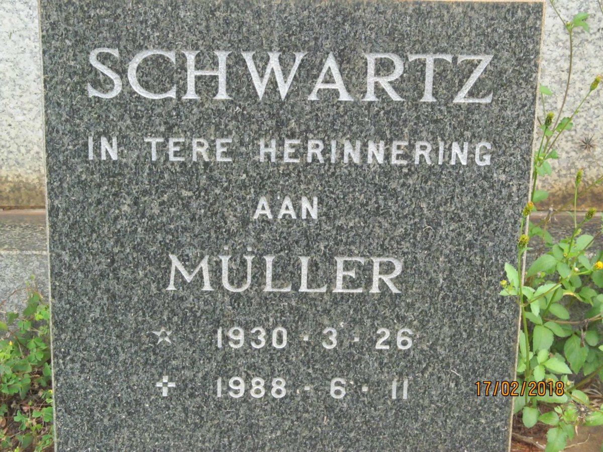 SCHWARTZ Müller 1930-1988