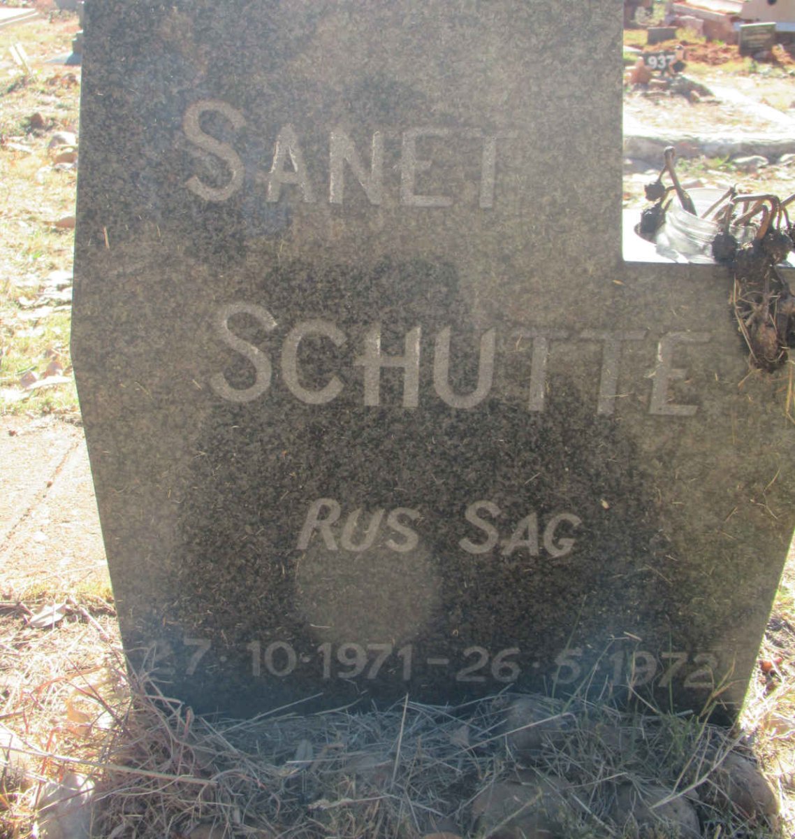 SCHUTTE Sanet 1971-1972