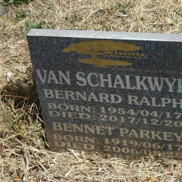 SCHALKWYK Bennet Parkey, van 1919-2006 :: VAN SCHALKWYK Bernard Ralph 1954-2017