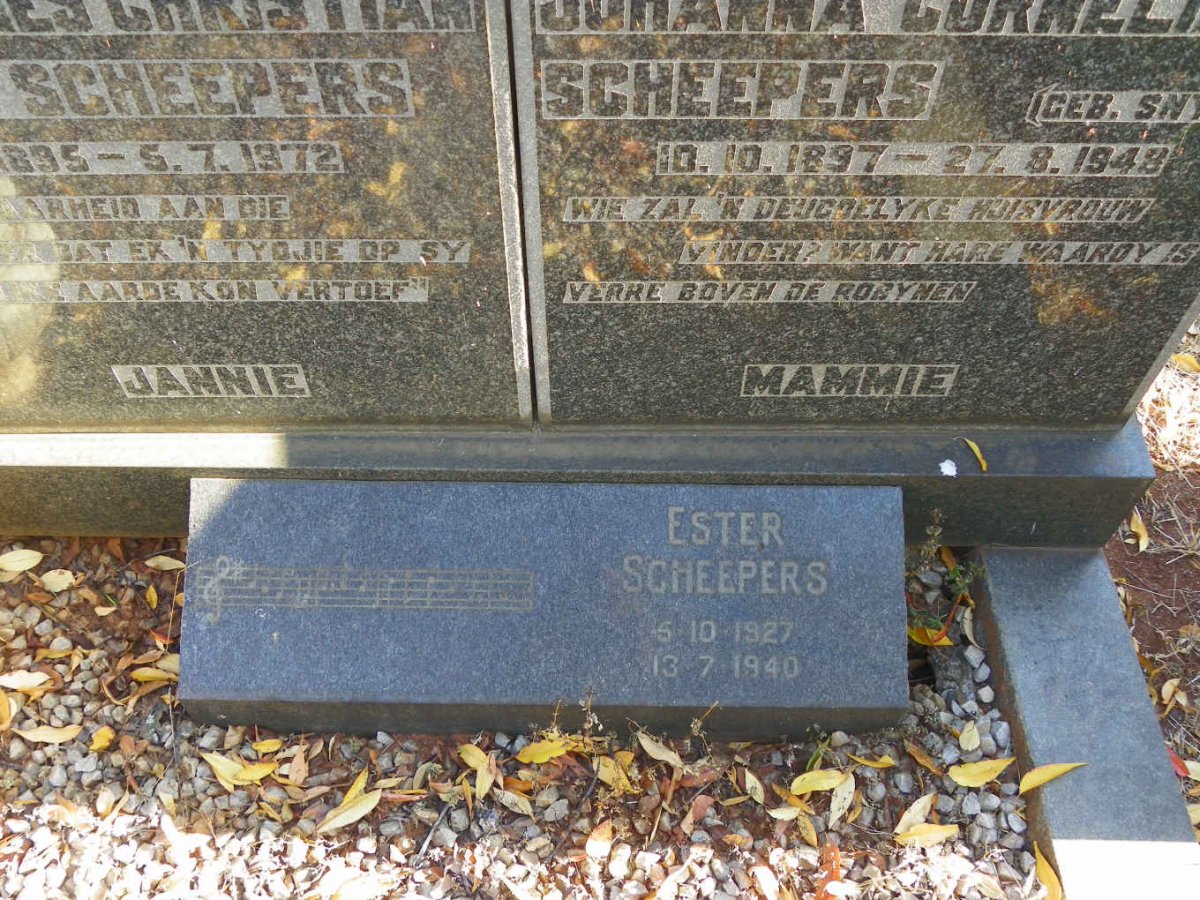 SCHEEPERS Esther 1927-1940