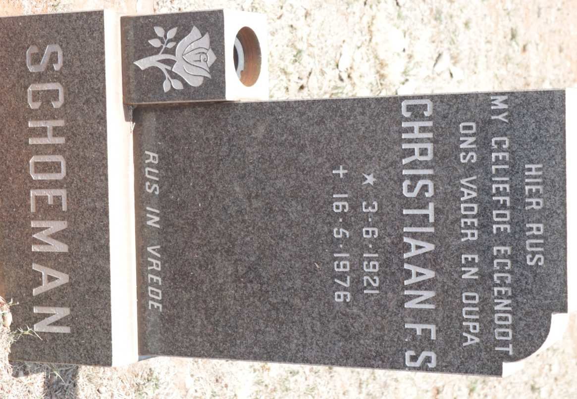 SCHOEMAN Christiaan F.S. 1921-1976