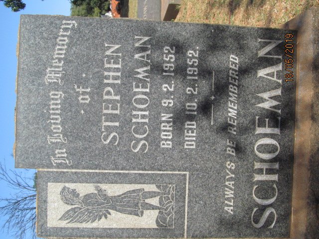 SCHOEMAN Stephen 1952-1952