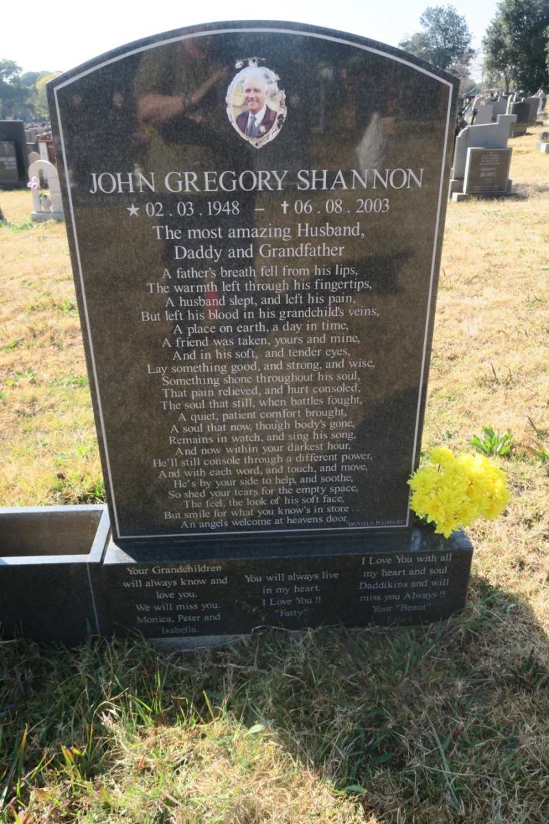 SHANNON John Gregory 1948-2003