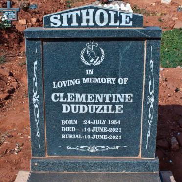 SITHOLE Clementine Duduzile 1954-2021