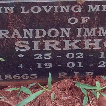 SIRKHOT Brandon Immanuel 1996-2013