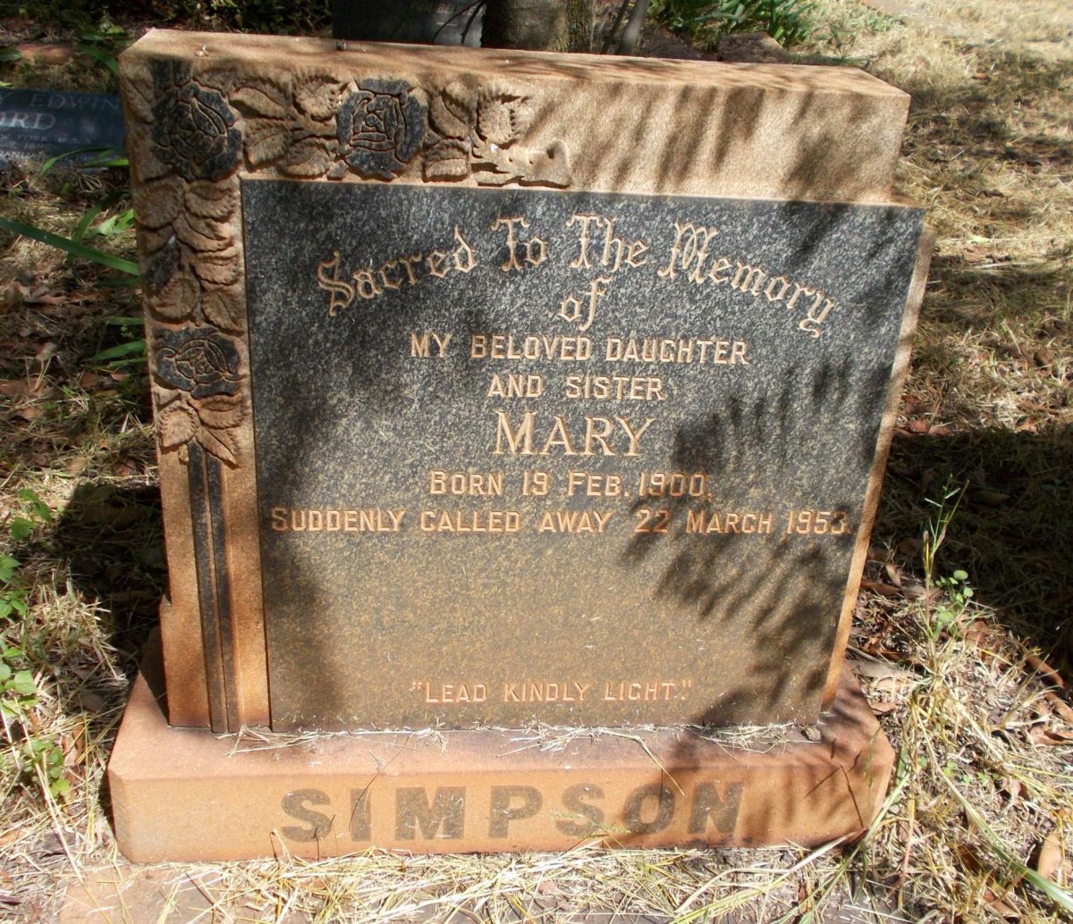 SIMPSON Mary 1900-1953