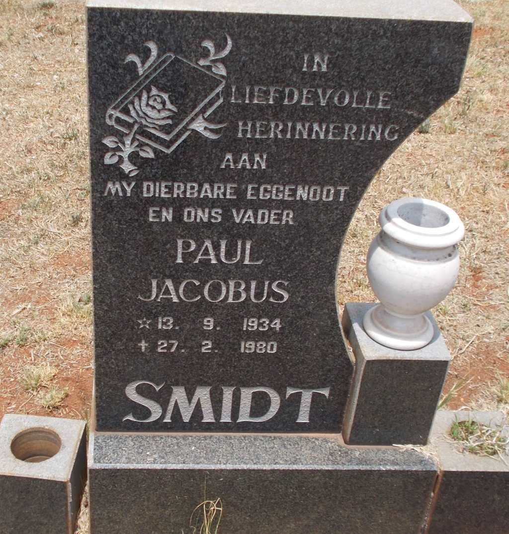 SMIDT Paul Jacobus 1934-1980