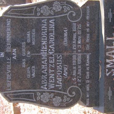 SMALL Abraham Wentzel Jacobus 1908-1960 &amp; Hendrina Carolina 1918-1975