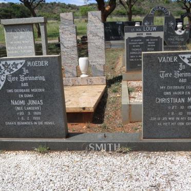 SMITH Christiaan Michael 1924-1983 &amp; Naomi Junias LANDERS 1928-1998